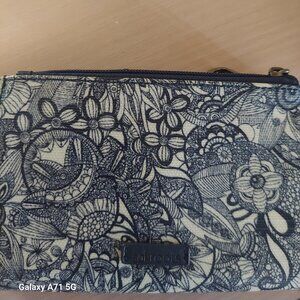 Sakroots Navy and White Floral Boho Print Wallet